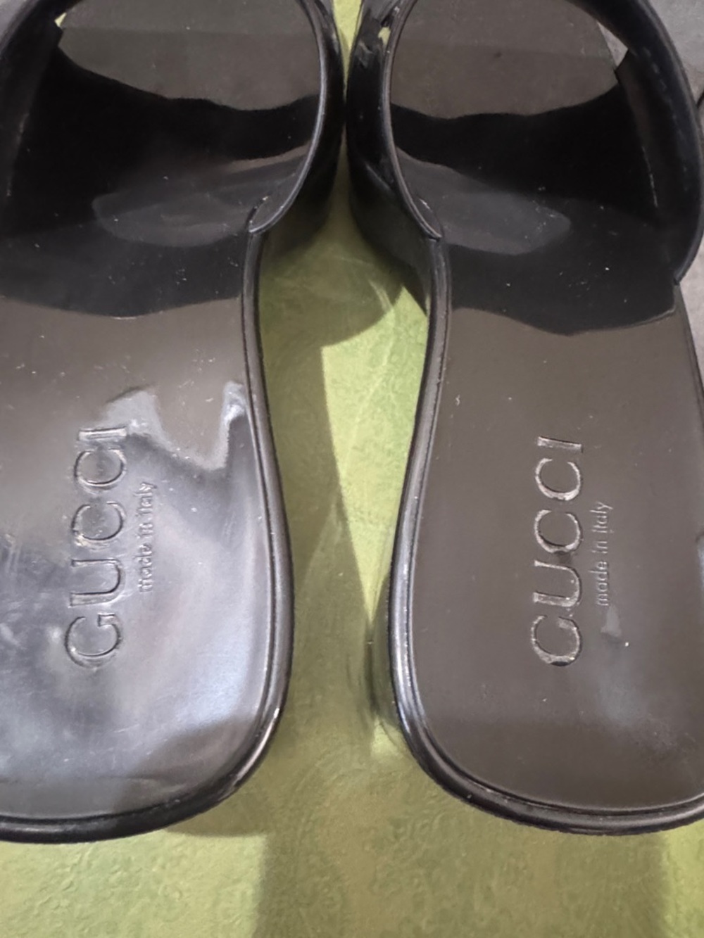 GUCCI RUBBER NERO PLATFORM SANDAL - Picture 3 of 13
